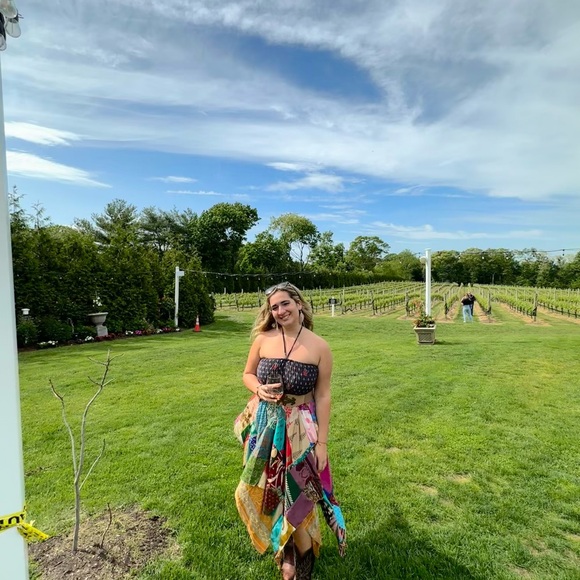 Colorful Patchwork Maxi Dress - Picture 3 of 4